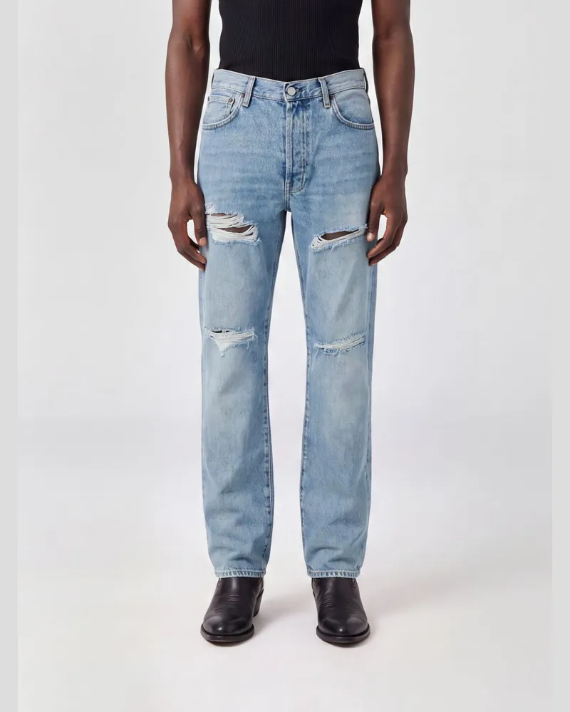 Acne Studios Straight-Fit Distressed-Jeans aus Bio-Denim Denim