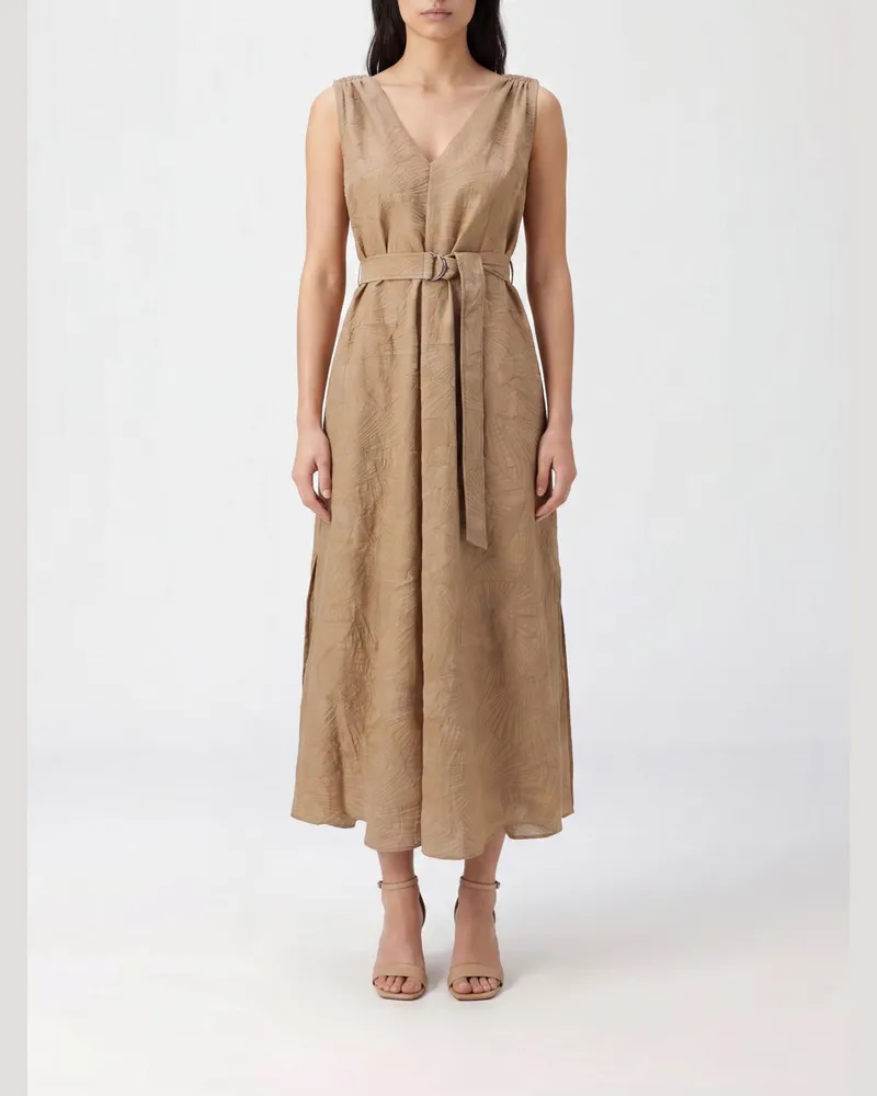 Brunello Cucinelli Baumwollkleid Braun