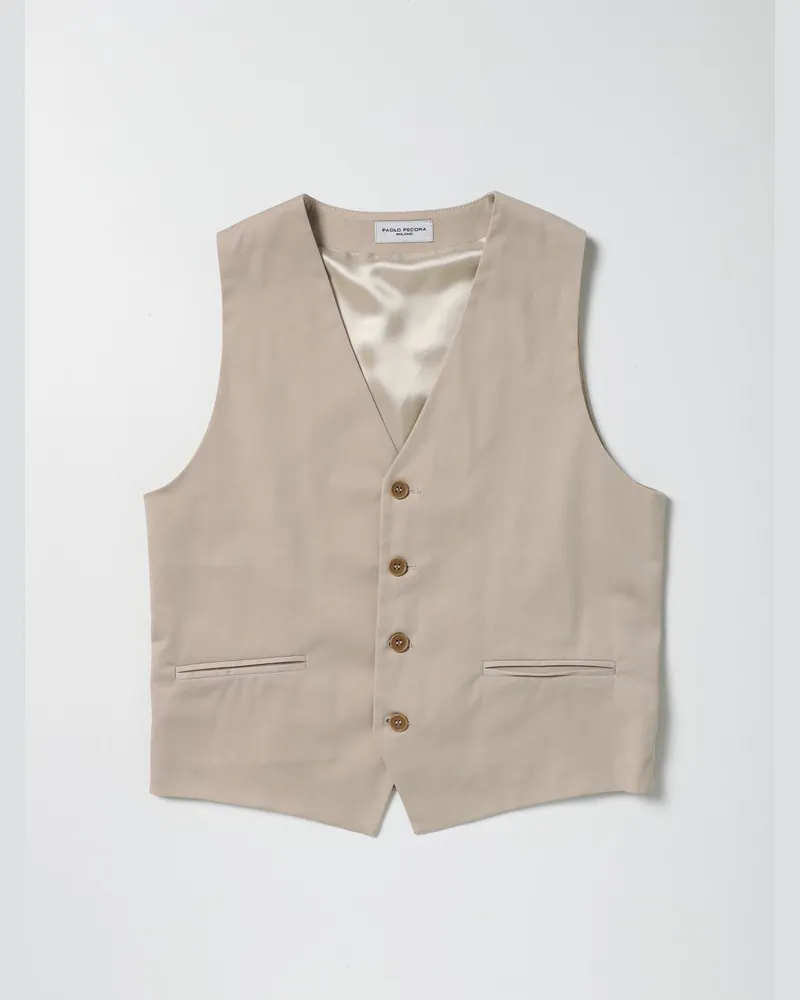 Paolo Pecora Milano Jungen Gilet Beige