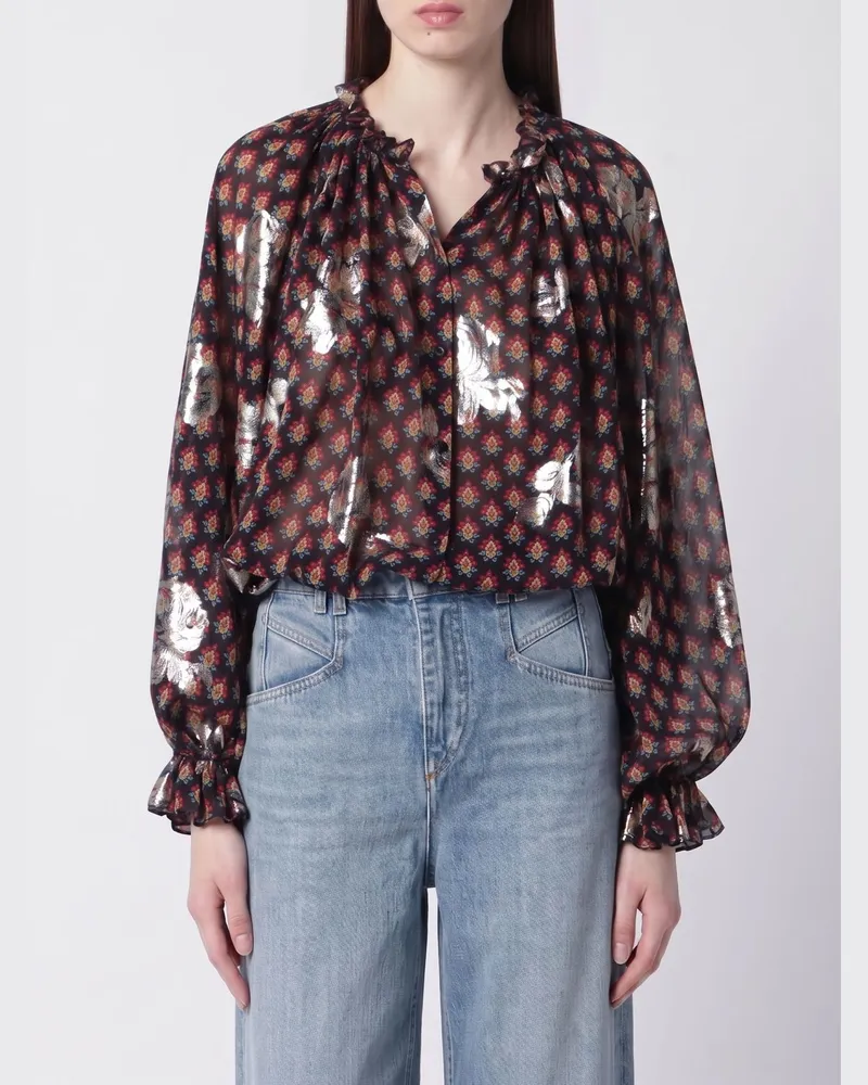 Etro Seidenhemd mit Blumenprint Bunt
