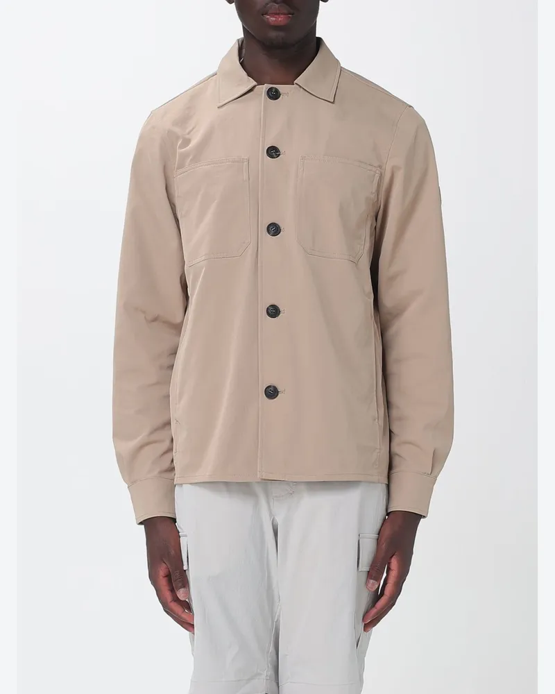 Save The Duck Basil Hemdjacke aus wasserabweisendem technischem Gewebe Beige