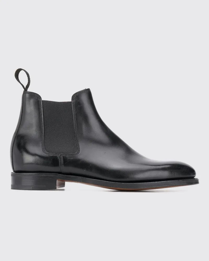John Lobb Chelsea-Stiefel von aus glattem Kalbsleder mit Ledersohle Schwarz