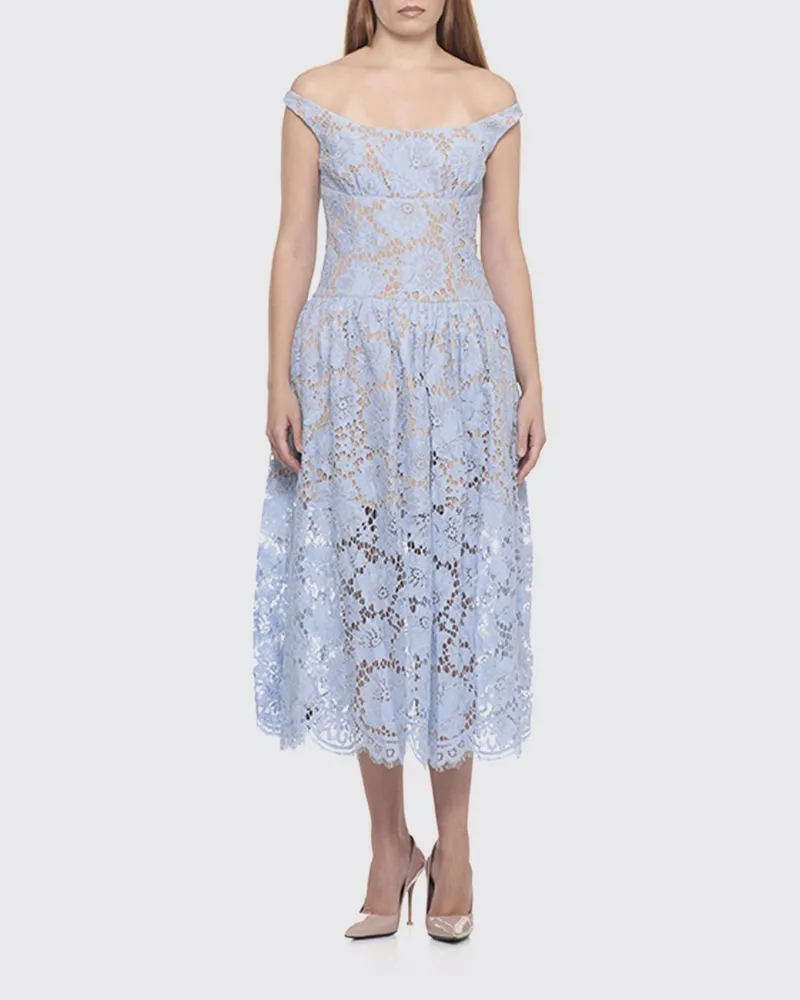 Self-Portrait Kleid damen Blau