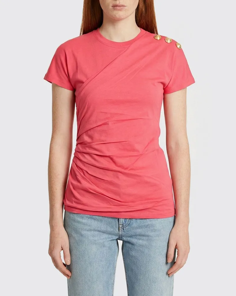 Balmain T-shirt damen Fuchsia