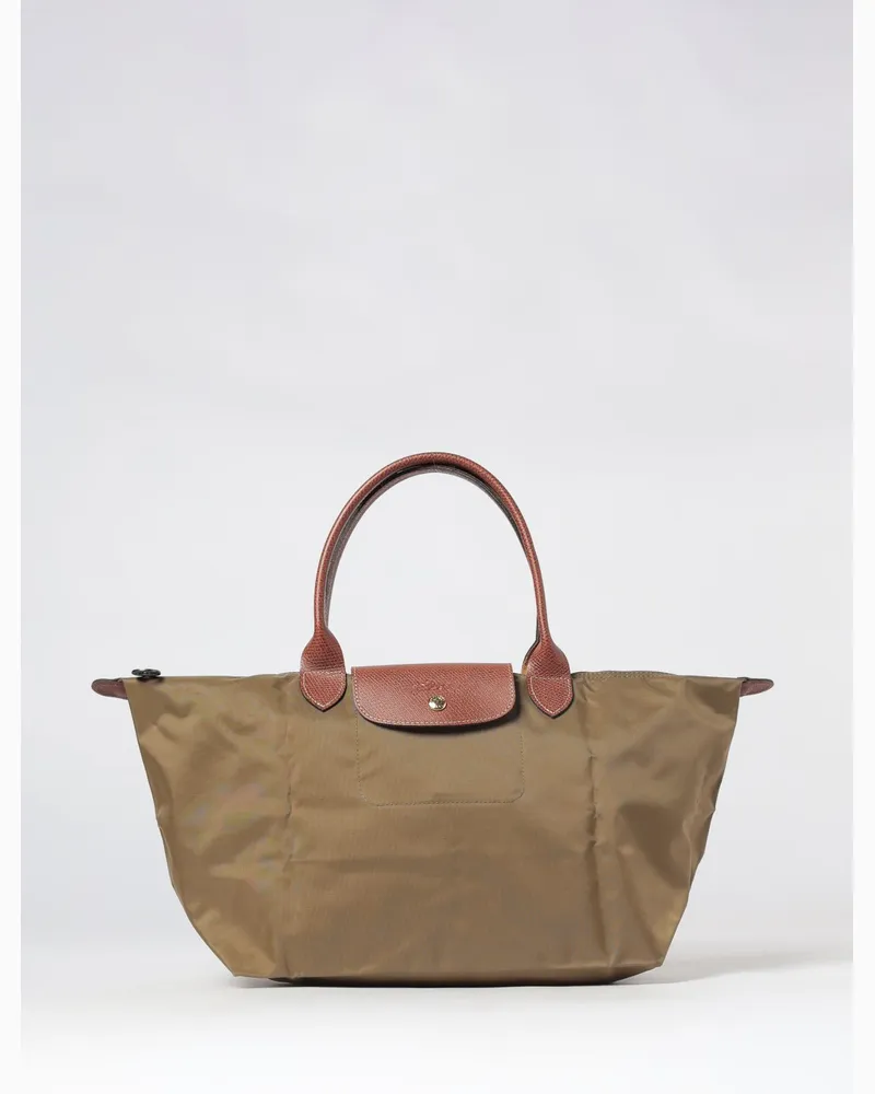 Longchamp Große faltbare Le Pliage Original Handtasche aus Polyamid Olive