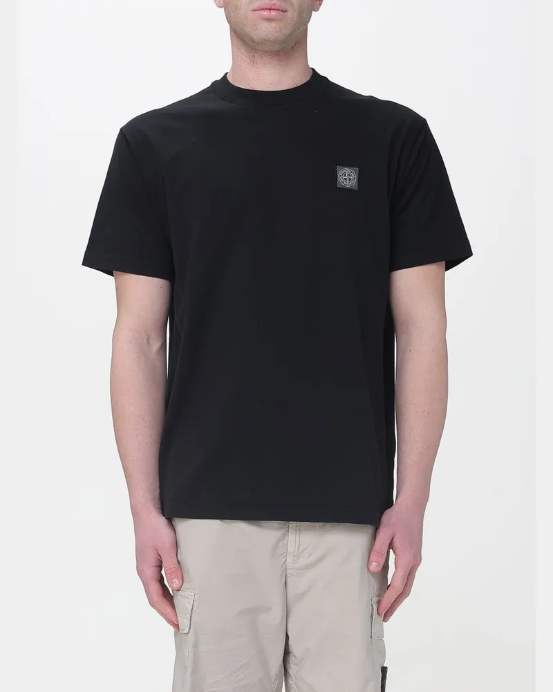 Stone Island T-shirt herren Schwarz