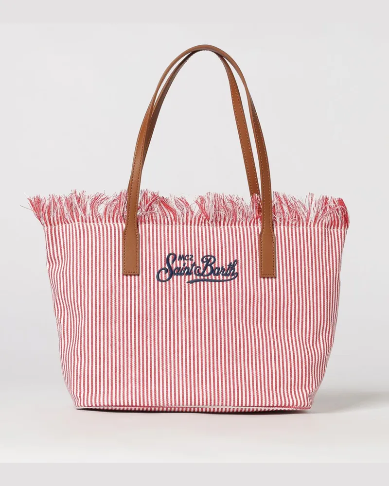 MC2 Saint Barth Baumwolltasche mit gesticktem Logo Bianco
