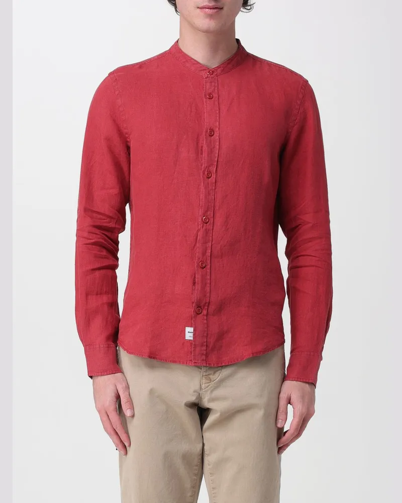 Blauer Hemd herren Burgunderrot