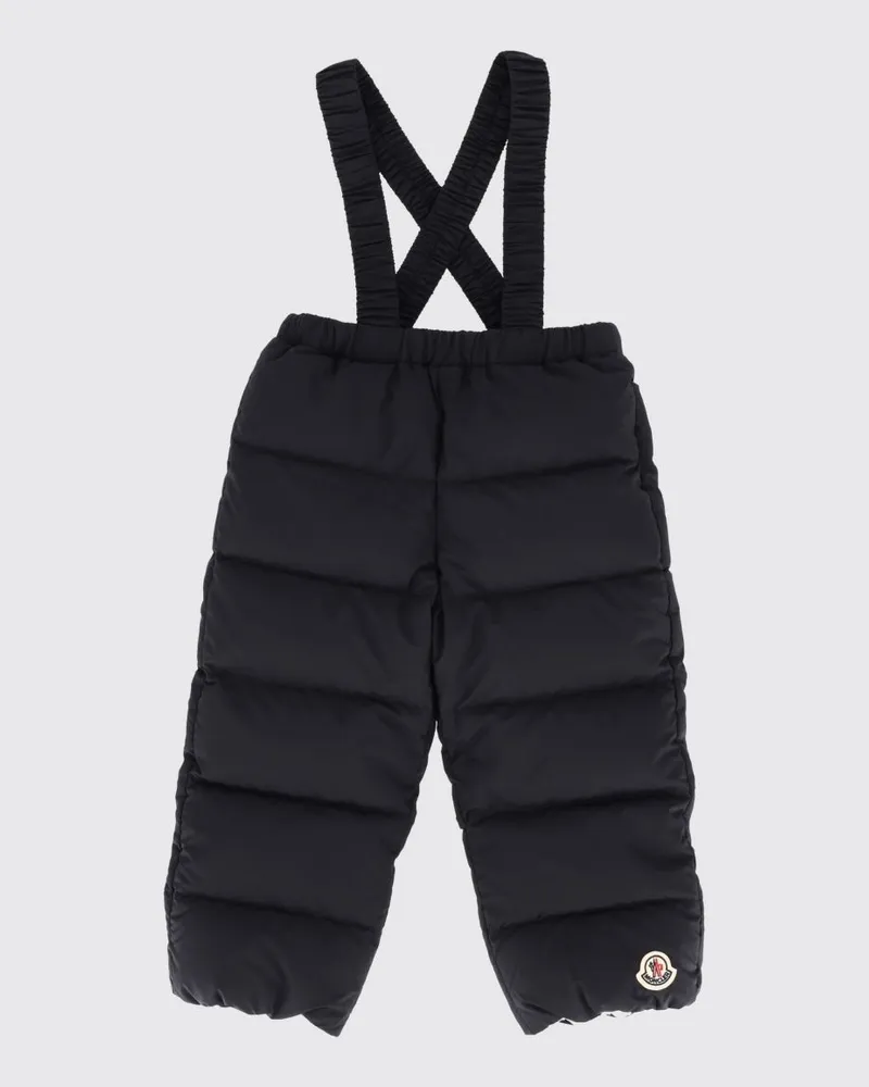 Moncler Gesteppte und gepolsterte Nylon-Ski-Latzhose von für Jungen mit Logo Blau