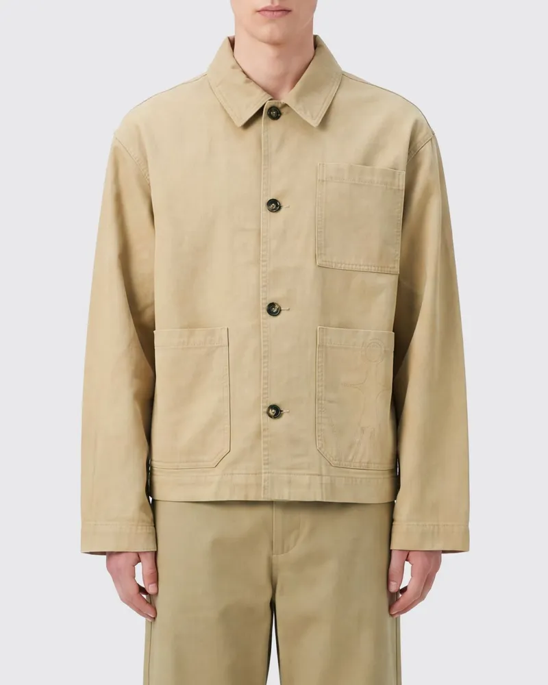 J.W.Anderson Hemdjacke aus Baumwolle in Relaxed Fit mit aufgesetzten Taschen Beige