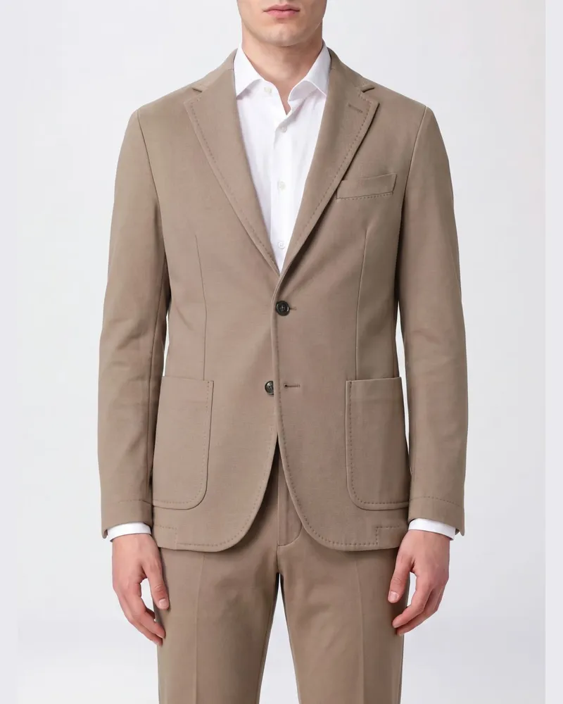 CIRCOLO 1901 Slim Fit Einreihiger Blazer aus edlem Kaschmir Taubengrau
