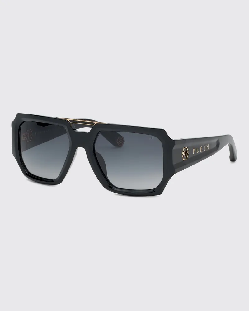 Philipp Plein Sonnenbrille Brave aus Acetat Schwarz