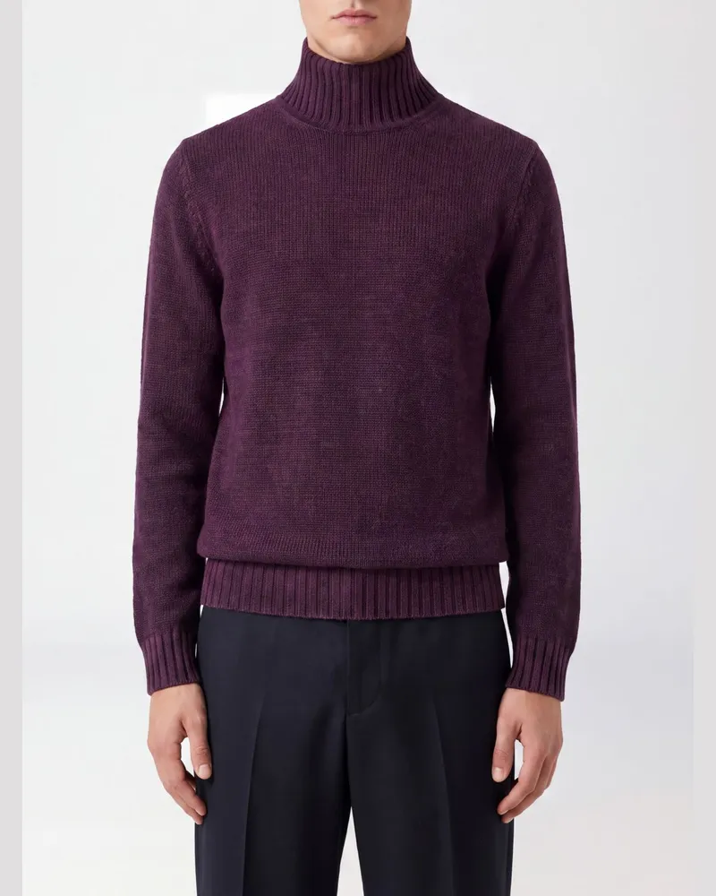 Avant Toi Rollkragenpullover aus Merinowolle und Kaschmir Rot