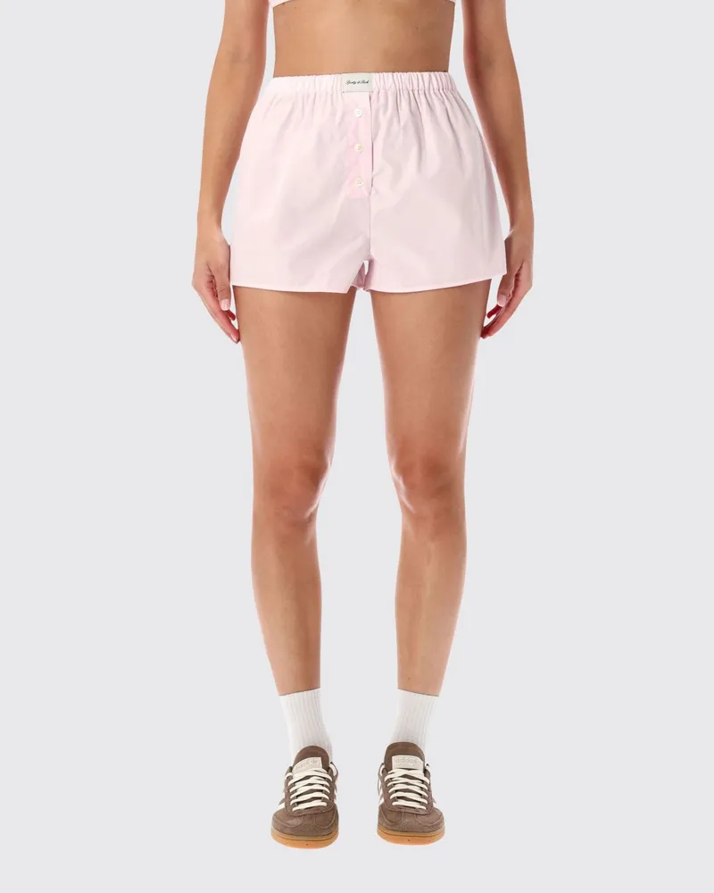 SPORTY & RICH SPORTY  RICH Boxer-Shorts aus Baumwolle von Sporty & Rich mit elastischem Bund und Logo Pink