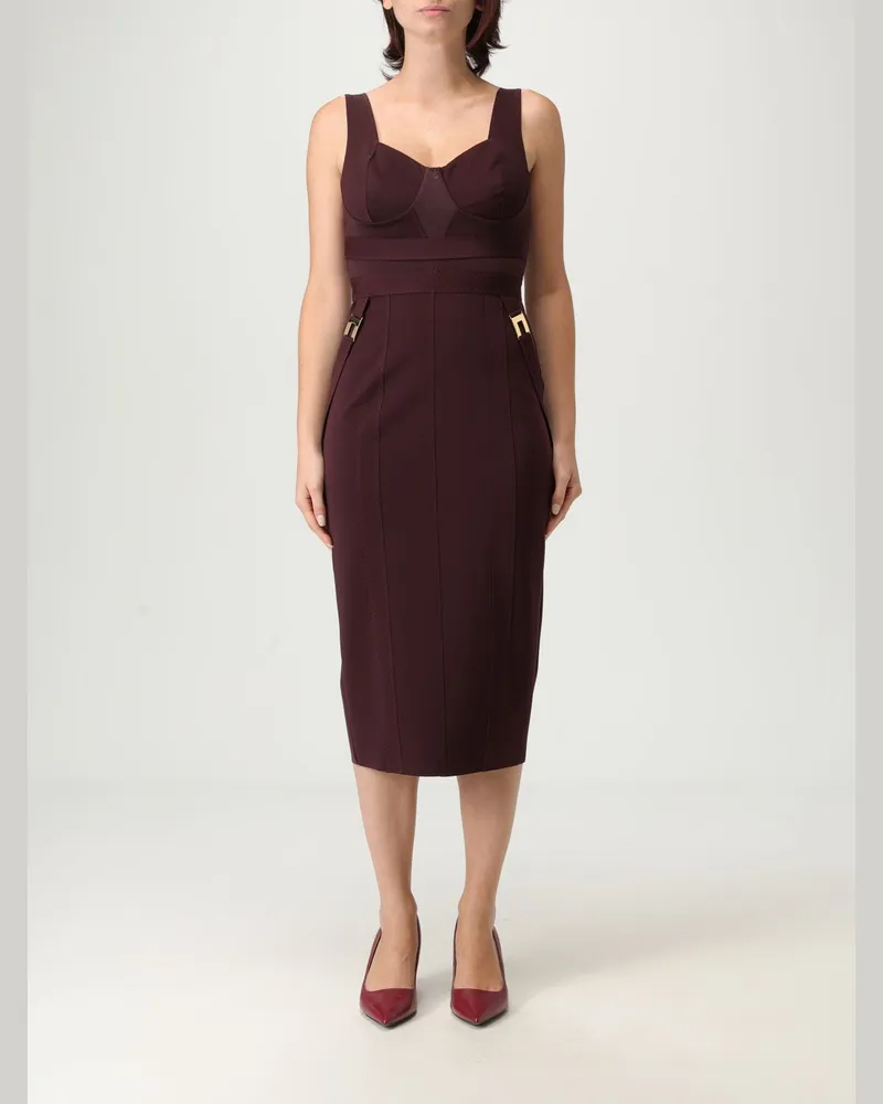 Elisabetta Franchi Kleider damen Burgunderrot