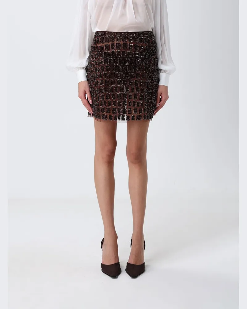 Elisabetta Franchi Rock damen Kaffee