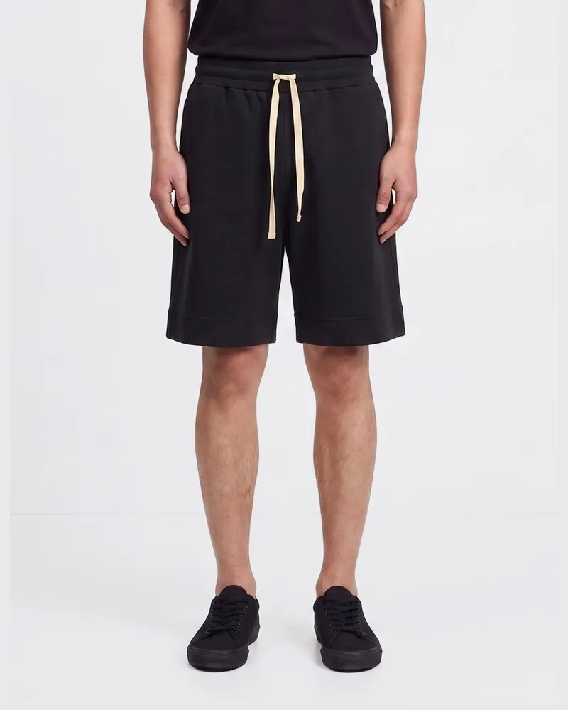 Jil Sander Jogging-Shorts aus Baumwolle mit elastischem Kordelzugbund Schwarz