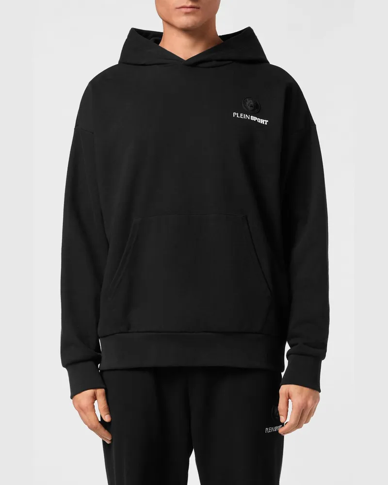 Philipp Plein Kapuzen-Sweatshirt aus Baumwolle mit Logo Schwarz