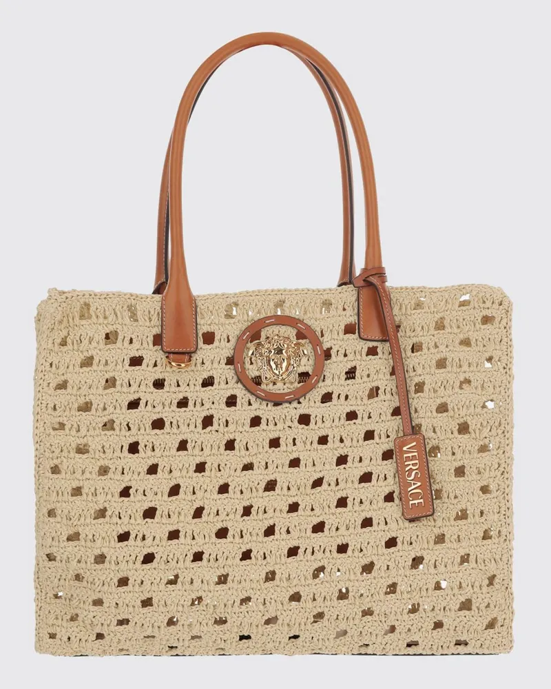 Versace Schultertasche damen Natural