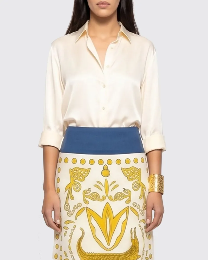 PAULA Hemdbluse damen Cream