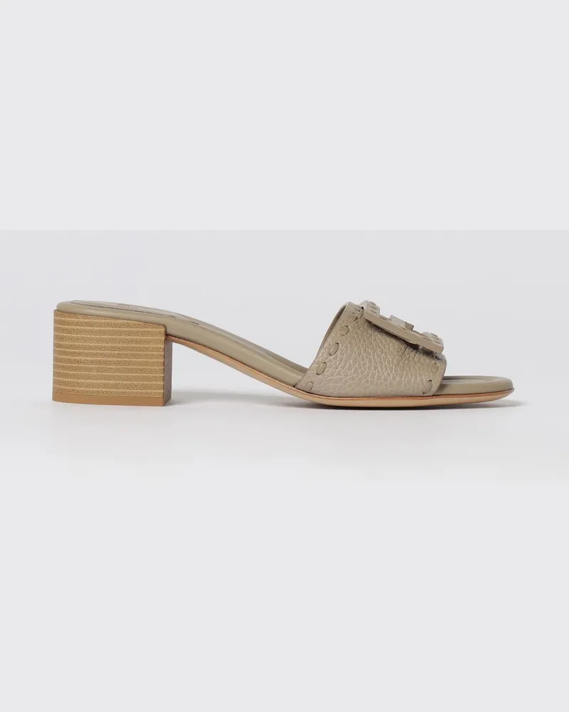 Fendi Flache sandalen damen Grau