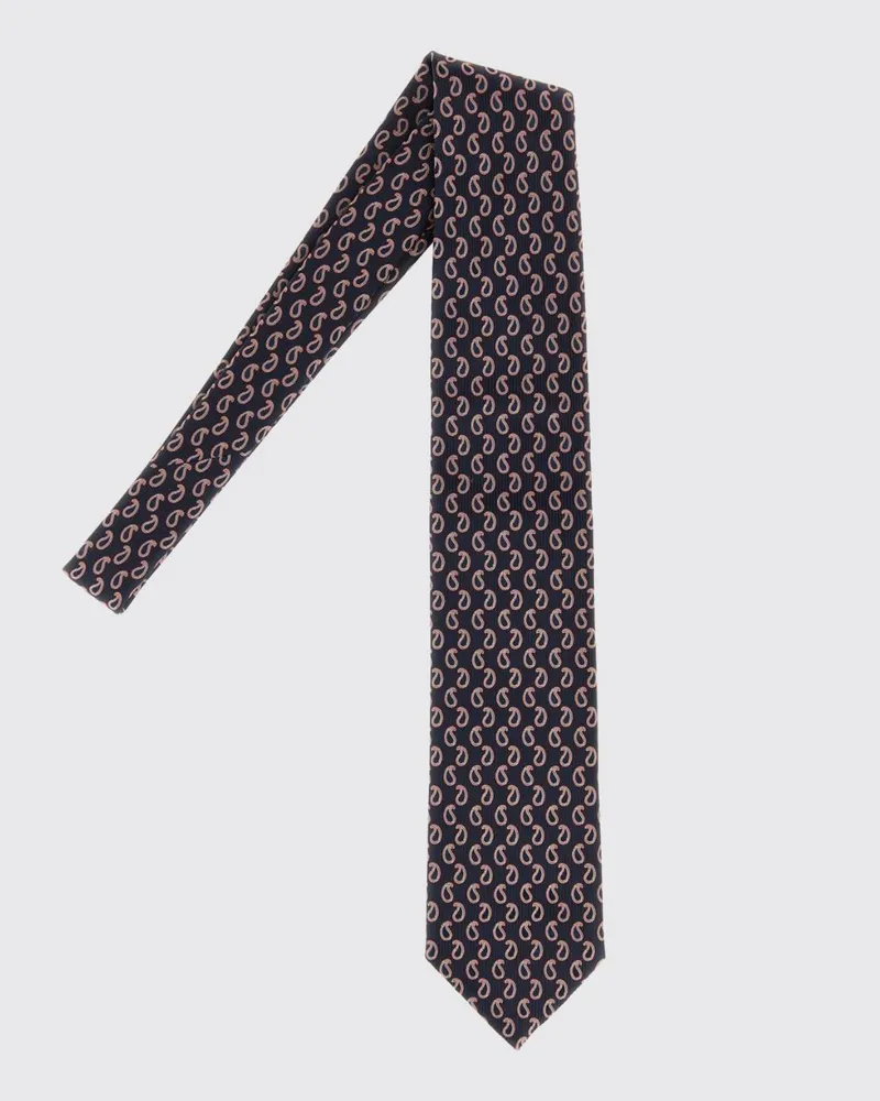 Brioni Seidenkrawatte mit Paisley-Print Blau