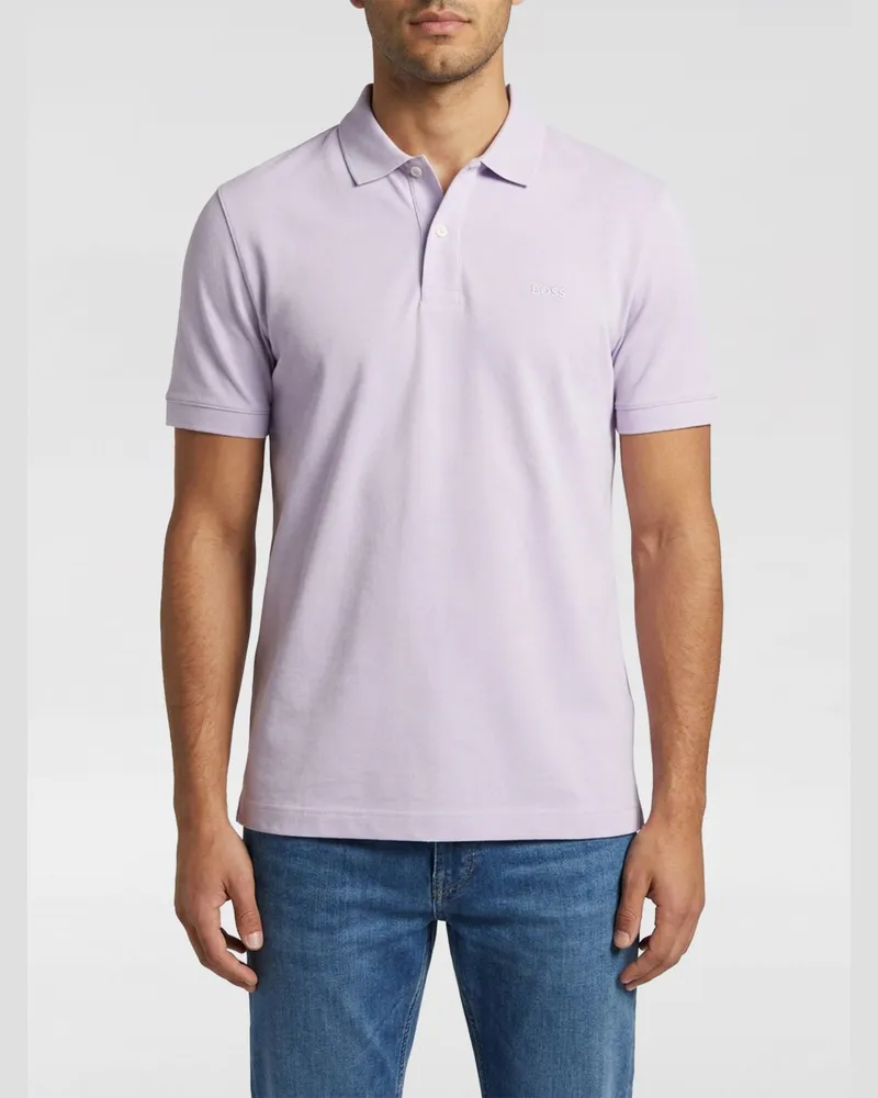 HUGO BOSS Polohemd aus Baumwolle Violett