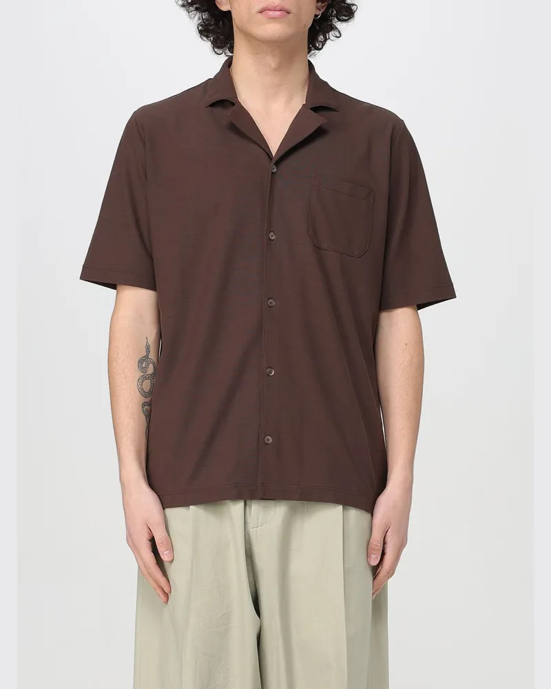 Zanone T-shirt herren Braun