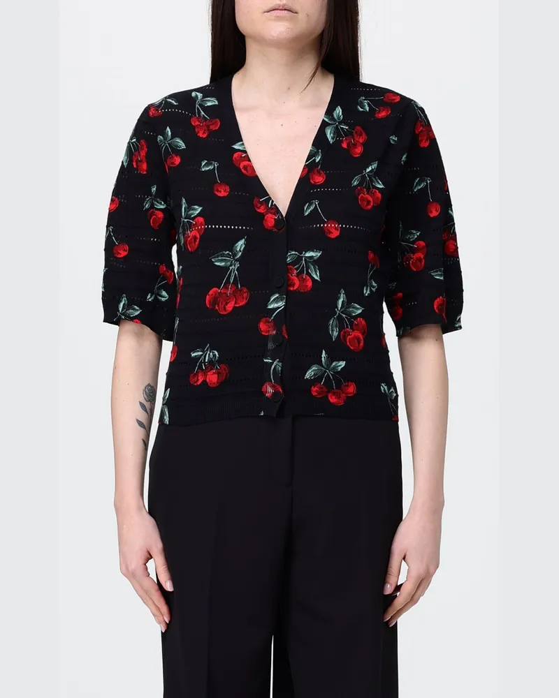 Twin-Set Fruit Baumwoll-Cardigan Schwarz