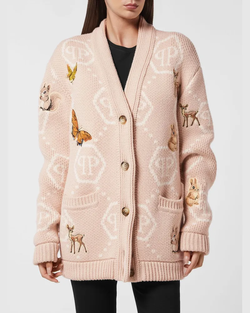 Philipp Plein Strickjacke damen Beige