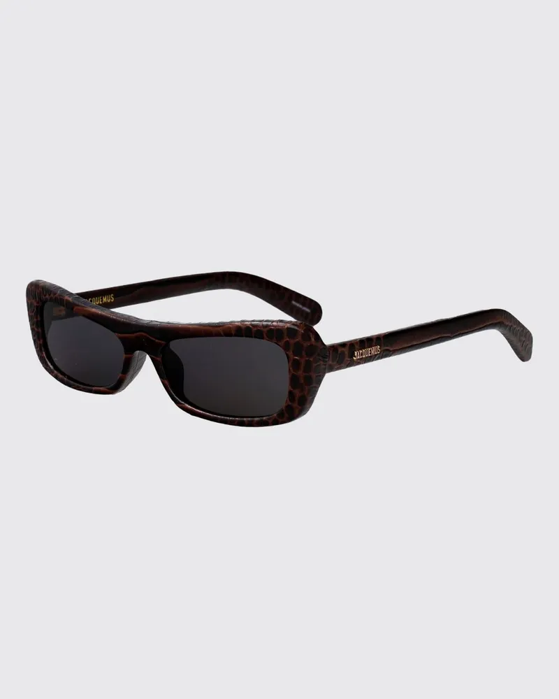 Jacquemus Capri Sonnenbrille von aus Acetat mit Animal-Print Braun