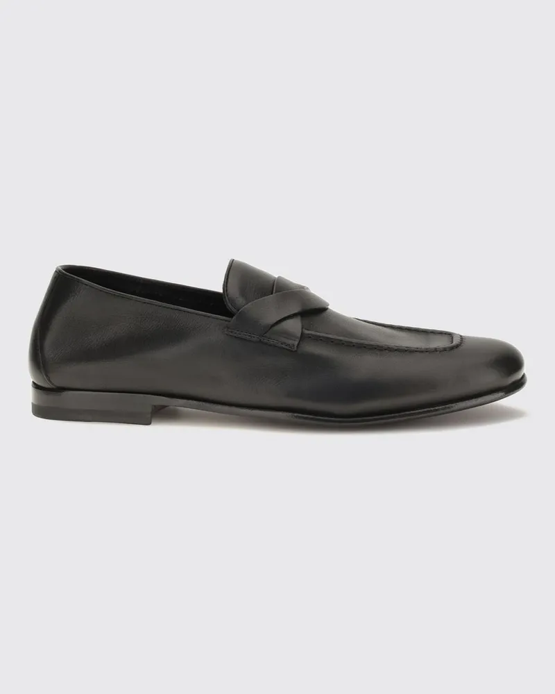 Tom Ford Loafer aus glattem Kalbsleder von mit Penny-Steg Schwarz