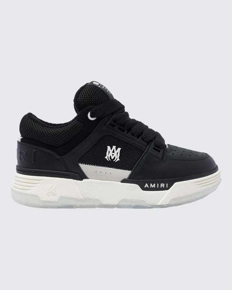 Amiri MA-1 Mid-Top-Sneakers aus Leder und Mesh mit gepolstertem Knöchel Schwarz