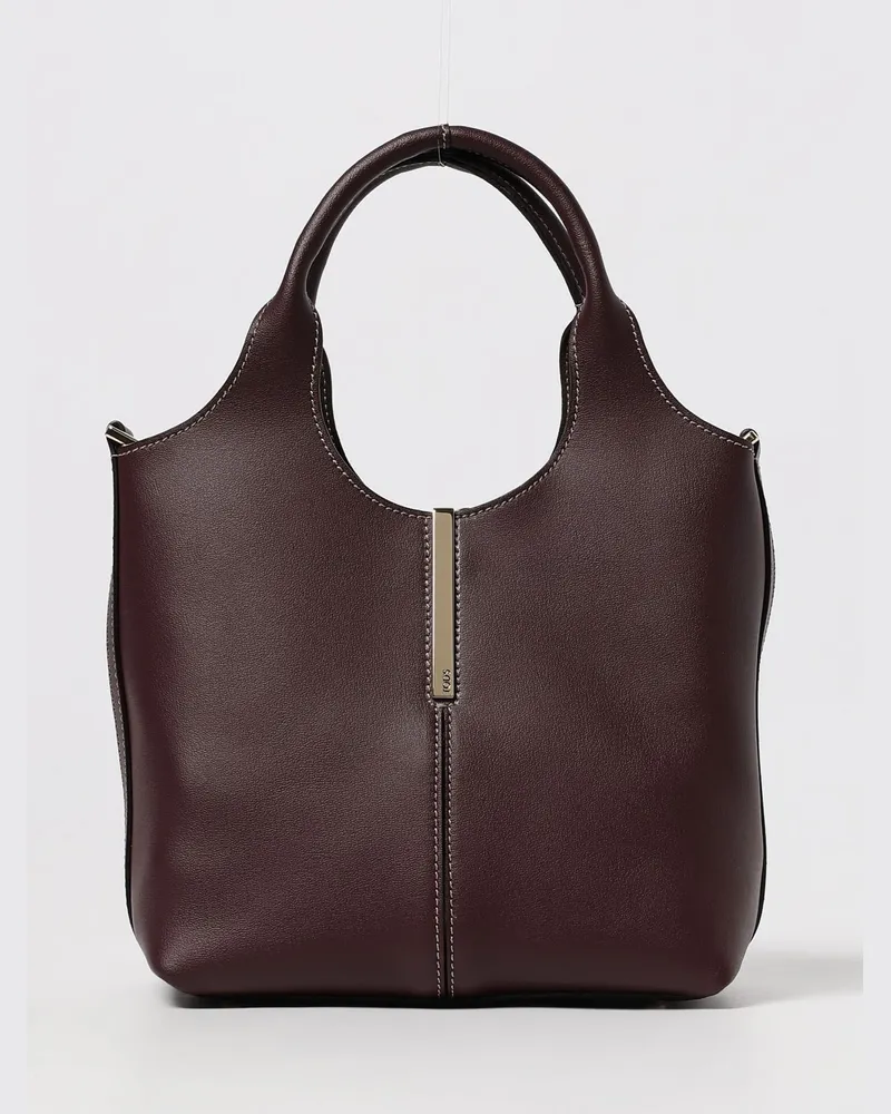 TOD'S Schultertasche damen Burgunderrot