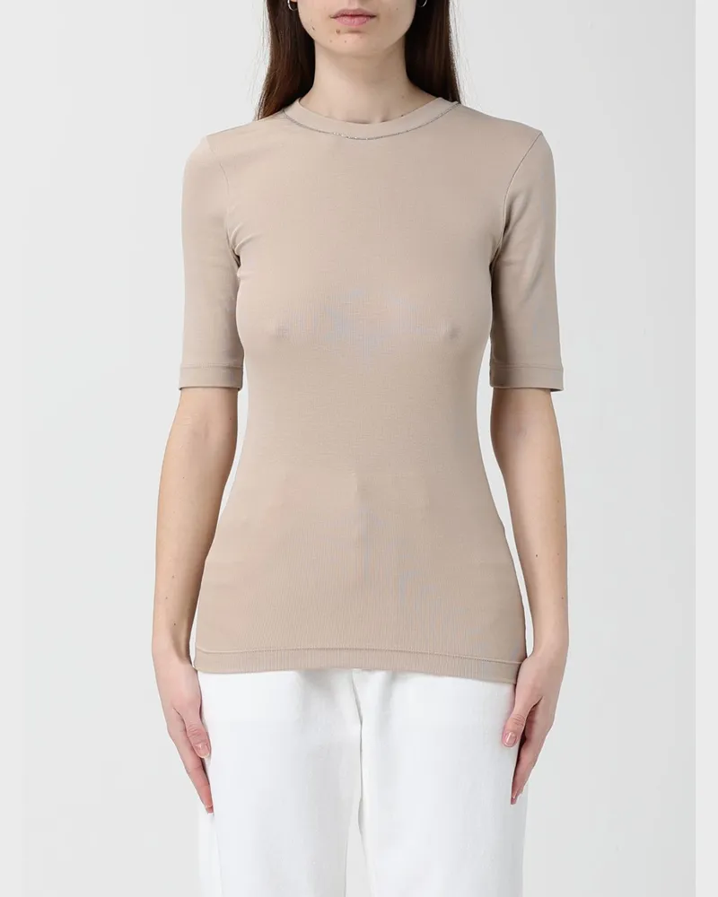 Brunello Cucinelli T-shirt damen Beige