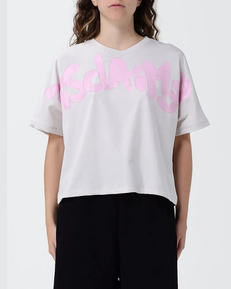 DISCLAIMER Relaxed-Fit-T-Shirt von aus Baumwolle mit Logo-Print und Rundhalsausschnitt Grau