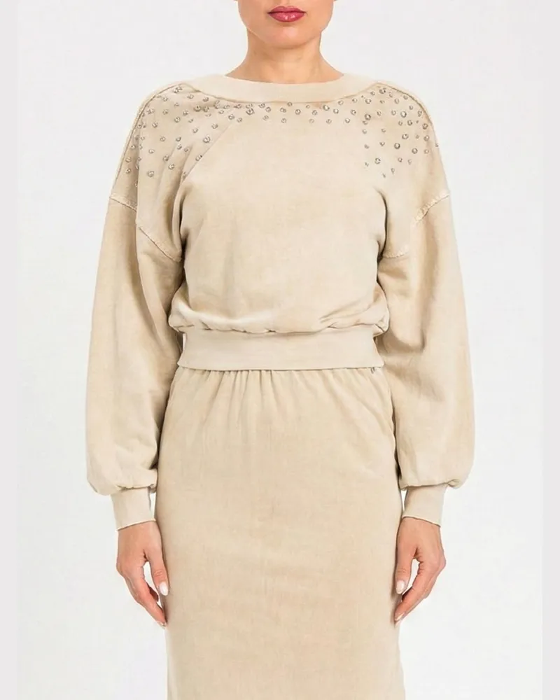 Twin-Set Sweatshirt damen Beige