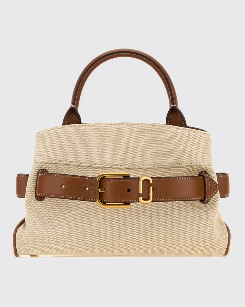 Marc Jacobs The Small Tote Bag aus Canvas mit verstellbarem Schulterriemen Beige