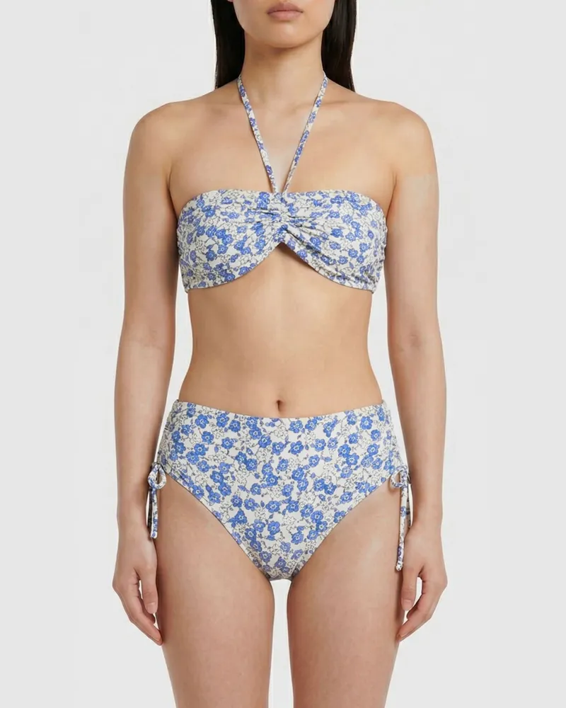 Isabel Marant Florales Bikini-Top Blau