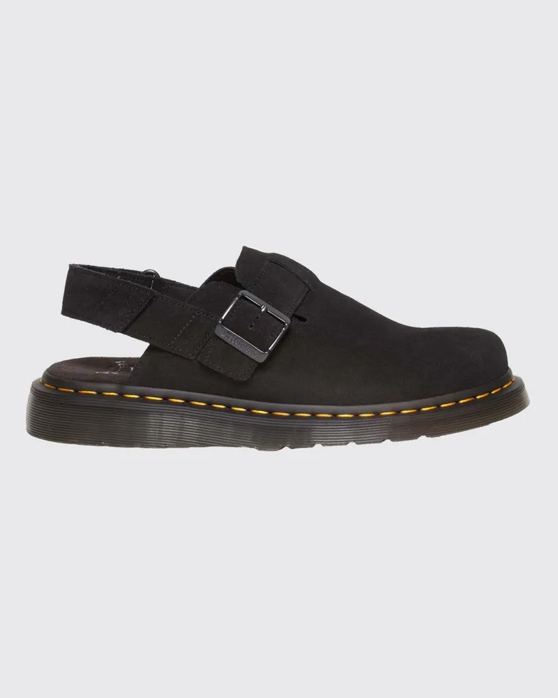 Dr.Martens Jorge Slingback-Mules aus Veloursleder mit verstellbarem Riemen Schwarz