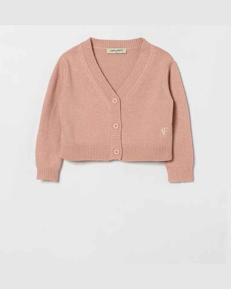 Alberta Ferretti Slim-Fit-Cardigan für Mädchen aus Baumwolle mit V-Ausschnitt Pink