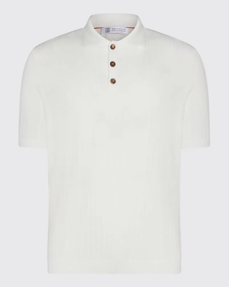 Brunello Cucinelli Polo herren Weiß