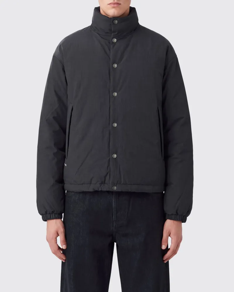 The North Face Gefütterte Jacke von aus Nylon und Baumwolle mit hohem Kragen und Knöpfen Schwarz