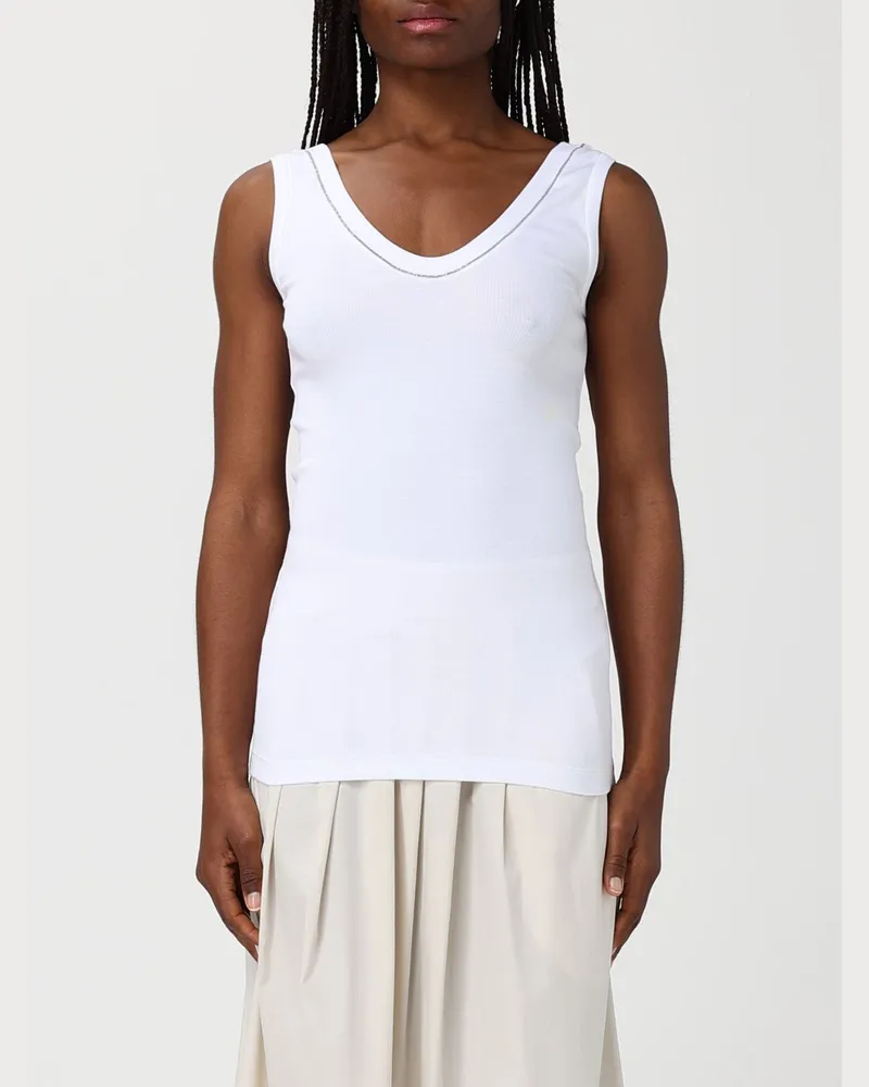 Brunello Cucinelli Top damen Weiß