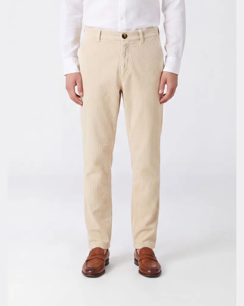 Brunello Cucinelli Slim Fit Cord-Chino-Hose von Yellow