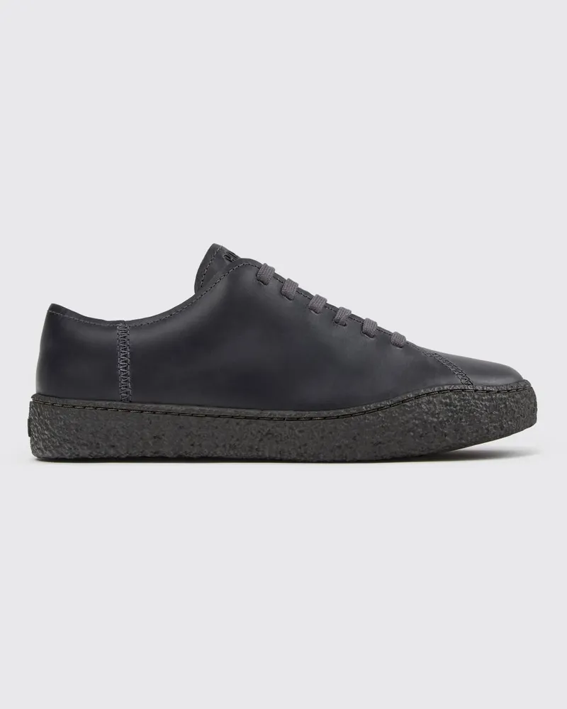 Camper Peu Terreno-Sneaker aus Glattleder mit geprägtem Logo und Gummisohle Grau