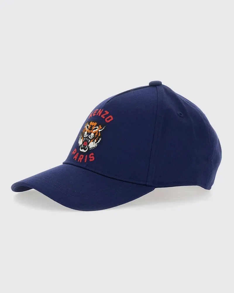 Kenzo Jungen-Baseballkappe aus Baumwolltwill mit gesticktem Logo Blau