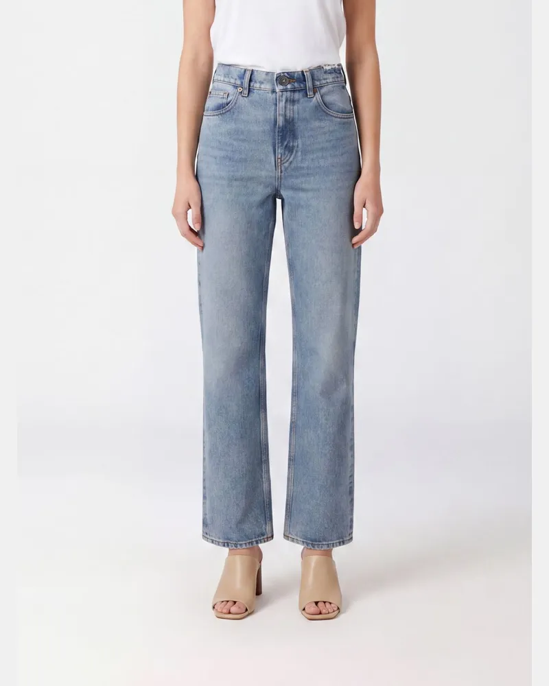 Golden Goose Norma High-Waist Straight-Leg Jeans aus Denim Blau
