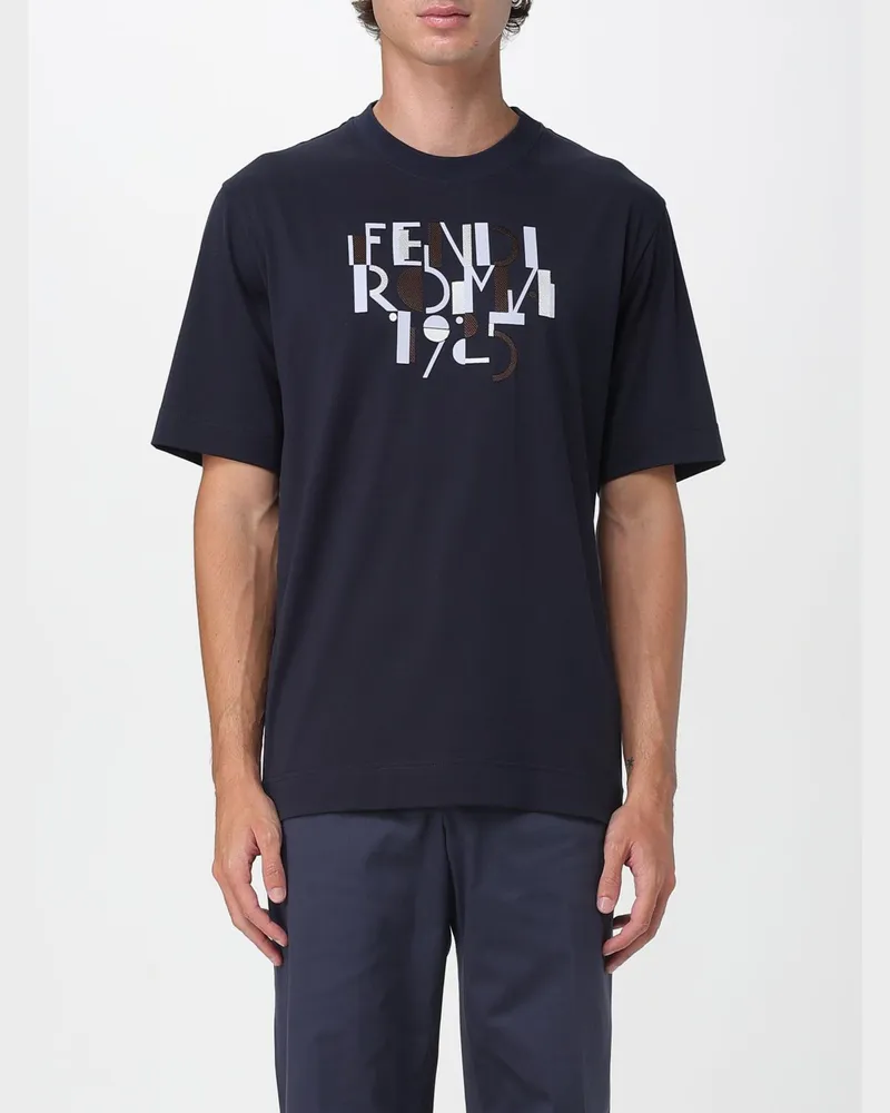 Fendi T-shirt herren Blau