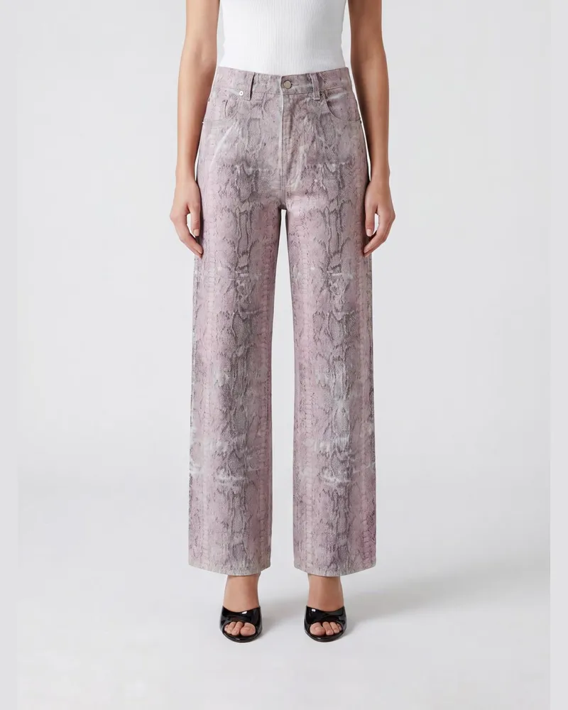 Haikure Winona Wide-Leg Jeans mit Python-Print und mittlerer Leibhöhe Bunt